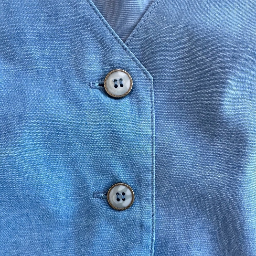 Karen Kane Vintage Coastal Cowgirl Blue Vest - Picture 6 of 7